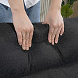 HOMCOM - Fauteuil convertible fauteuil paresseux grand confort inclinaison dossier multipositions 90°-180° tissu noir - vignette