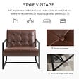 HOMCOM - Fauteuil lounge Chesterfield assise dossier capitonnés structure métal noir revêtement synthétique chocolat - vignette