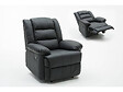 HABITAT ET JARDIN - Fauteuil relax "Buckingham" - 85 x 93 x 100 cm - Blanc / Gris clair - vignette