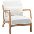 HOMCOM - Fauteuil lounge – Assise profonde – Accoudoirs confort - vignette