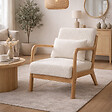 HOMCOM - Fauteuil lounge – Assise profonde – Accoudoirs confort - vignette