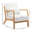 HOMCOM - Fauteuil lounge – Assise profonde – Accoudoirs confort - vignette