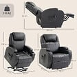HOMCOM - Fauteuil releveur électrique inclinable repose-pied relevable télécommande noir - vignette