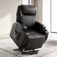 HOMCOM - Fauteuil releveur électrique inclinable repose-pied relevable télécommande noir - vignette