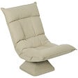 HOMCOM - Fauteuil relax pivotant inclinaison réglable 5 niv. épais garnissage velours microfibre beige - vignette