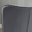 HOMCOM - Fauteuil design à oreilles avec repose-pieds métal doré velours gris - vignette