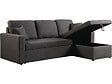HABITAT ET JARDIN - Canapé d'angle convertible/ réversible avec coffre "Alain" - 3 places - Gris / Noir - vignette