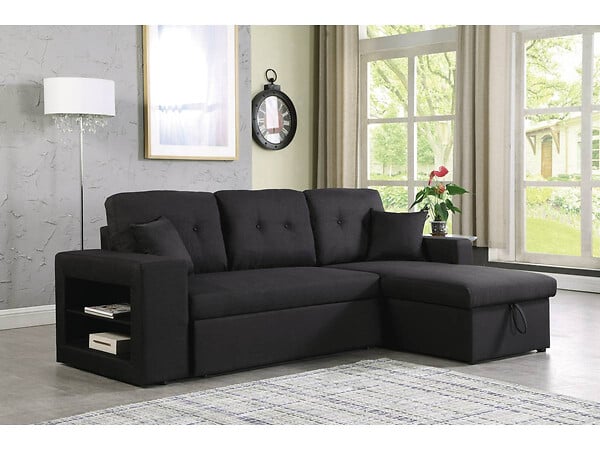 HABITAT ET JARDIN - Canapé d'angle bouclettes convertible/reversible "Axel" - 3 Places - Blanc - large