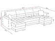 HABITAT ET JARDIN - Canapé panoramique convertible avec coffres de rangement "Antoine" - 5 places - Gris foncé - vignette