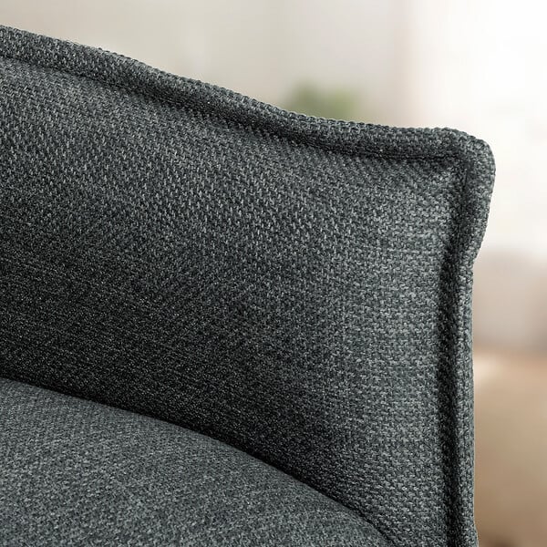 HOMCOM - Canapé 2 places compact 131 cm effet capitonné polyester coton anthracite - large