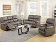 HABITAT ET JARDIN - Canapé relax "Lincoln" - 197 x 89 x 103 cm - 3 places - Blanc / Gris clair - vignette