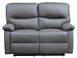 HABITAT ET JARDIN - Canapé relax "Lincoln" - 197 x 89 x 103 cm - 3 places - Blanc / Gris clair - vignette