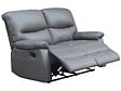 HABITAT ET JARDIN - Canapé relax "Lincoln" - 147 x 89 x 103 cm - 2 places - Noir / Gris foncé - vignette