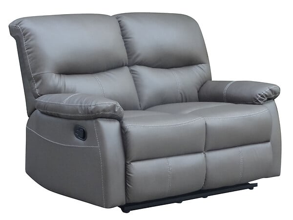 HABITAT ET JARDIN - Canapé relax "Lincoln" - 147 x 89 x 103 cm - 2 places - Noir / Gris foncé - large