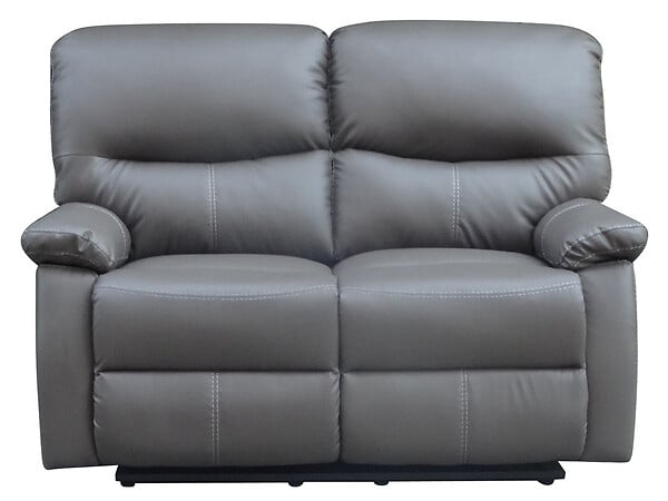 HABITAT ET JARDIN - Canapé relax "Lincoln" - 147 x 89 x 103 cm - 2 places - Noir / Gris foncé - large