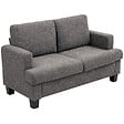 HOMCOM - Canapé 2 places compact 140cm tissu chenille gris foncé - vignette