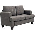HOMCOM - Canapé 2 places compact 140cm tissu chenille gris foncé - vignette