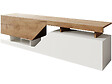 HABITAT ET JARDIN - Meuble TV "Ceelias" - 160 x 46 x 35 cm - Blanc/Marron Foncé - vignette