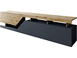 HABITAT ET JARDIN - Meuble TV "Ceelias" - 160 x 46 x 35 cm - Blanc/Marron Foncé - vignette