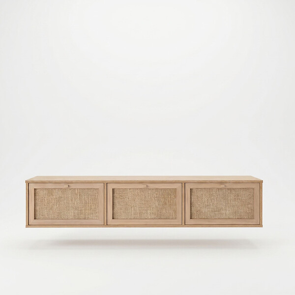 HABITAT ET JARDIN - Meuble TV en bois " Dune " - 180 x 35,6 x 32 cm - Chêne - large