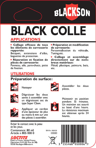 BLACKSON - Colle carrosserie structurelle - Polyuréthane - 80ml - large