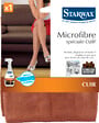 STARWAX - Lavette microfibre spéciale cuir - Marron - Texture velours - vignette