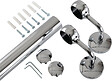 KORDO - Main courante tubulaire - Métal - Inox chromé - 2m Ø4cm - vignette