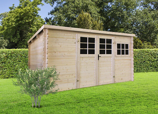 SOLID - Abri de jardin bois - 12,29m² - L.388xH.192xP.298cm - large