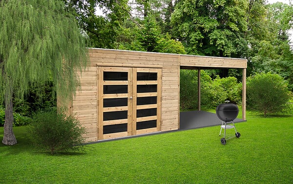 SOLID - Abri de jardin bois Salerno  - L.298xH.225xP.198cm - large