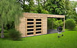 SOLID - Abri de jardin bois Salerno  - L.298xH.225xP.198cm - vignette