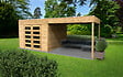 SOLID - Abri de jardin bois Tarento - L.298xl.582xH.225cm - vignette