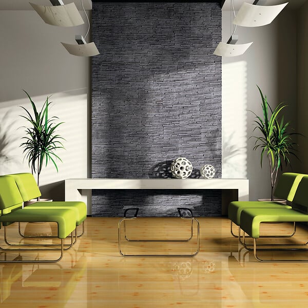 MODULO - Plaquette de parement Coral Grey en plâtre - Intérieur - large