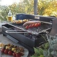 LE MARQUIER - Barbecue charbon encastrable acier noir 54x32cm Vulcain - vignette