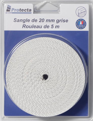 PROTECTA - Sangle boitier volet roulant - Rouleau 5000x20mm Gris - large