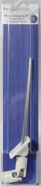 PROTECTA - Sortie caisson 45 degrés hex 7mm pour volet roulant - large