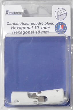 PROTECTA - Cardan manivelle volet roulant hex10 acier Blanc - large