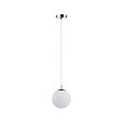 PAULMANN - Suspension Galacta IP44 max 20W E27 Sat-Chrome Verre-Métal - vignette