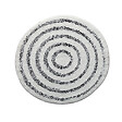 MSV - Tapis de bain rond Saturn - Blanc et noir - Diam.60cm - vignette