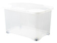 COTEKA - Coffre de rangement Clipbox avec roulettes - Naturel - 40L - vignette