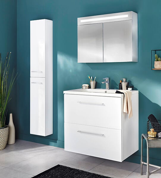 VIF - Colonne de salle de bain MDF - Blanc - 170x16x30cm - large