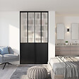 OPTIMUM - Kit deux portes de placard - Acier - Noir - 250x120cm - vignette