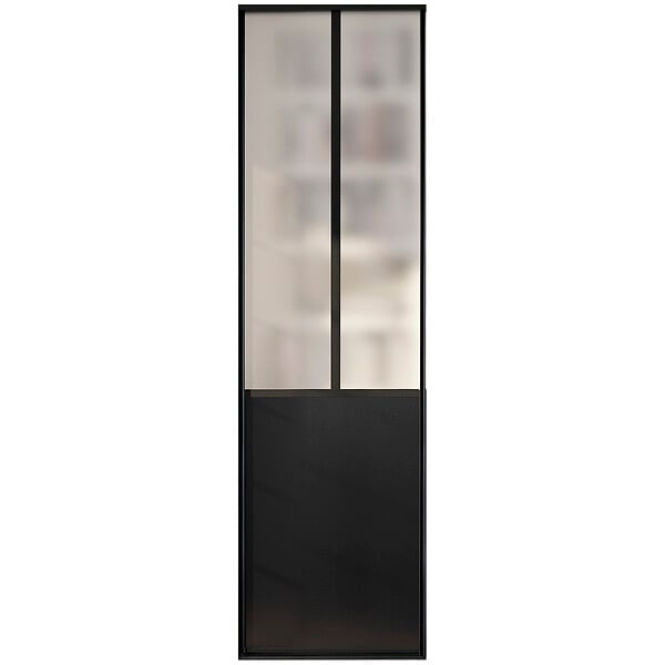 OPTIMUM - Kit deux portes de placard - Acier - Noir - 250x120cm - large