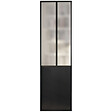 OPTIMUM - Kit deux portes de placard - Acier - Noir - 250x120cm - vignette