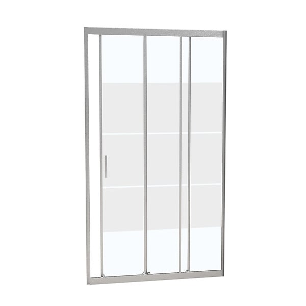 KINDFORD - Porte de douche coulissante en verre dépoli - l90xH190cm 6mm - large