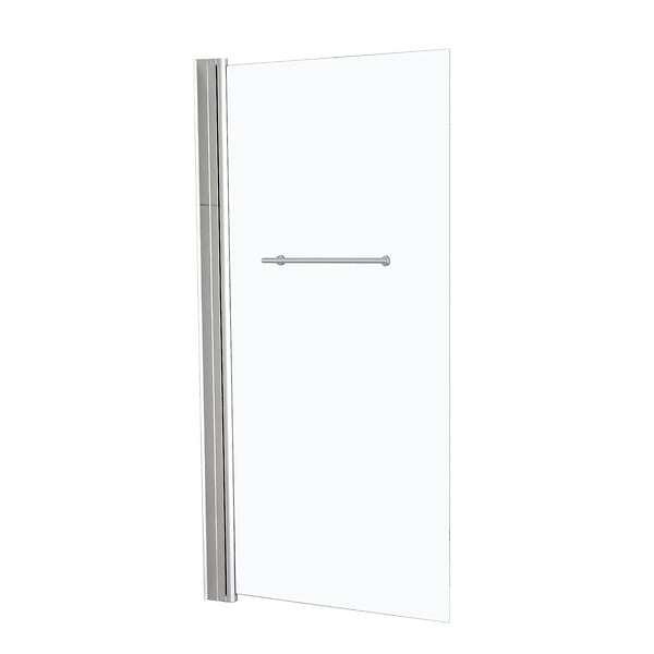 KINDFORD - Paroi de baignoire relevable - Gris chrome - L75xH145cm - large