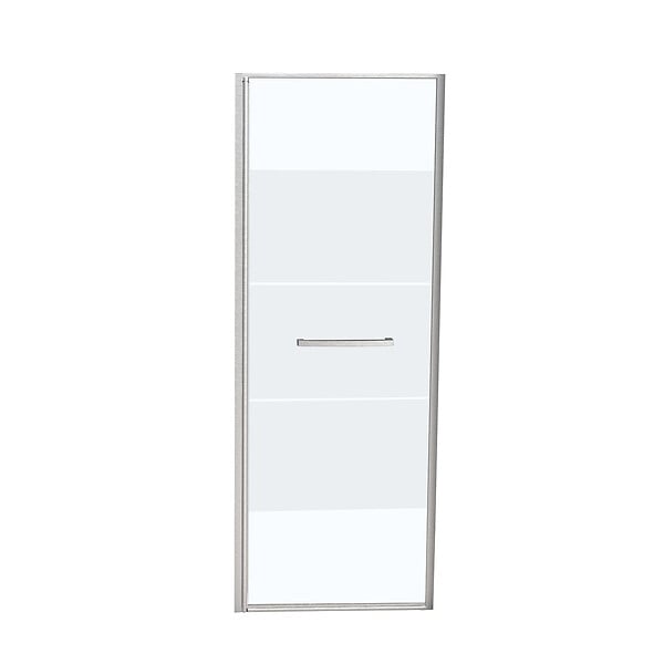 KINDFORD - Porte de douche pivotante verre trempé dépoli - l80xH190cm - large