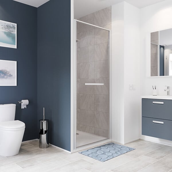 KINDFORD - Porte de douche pivotante en verre trempé - l80xH200cm 8mm - large