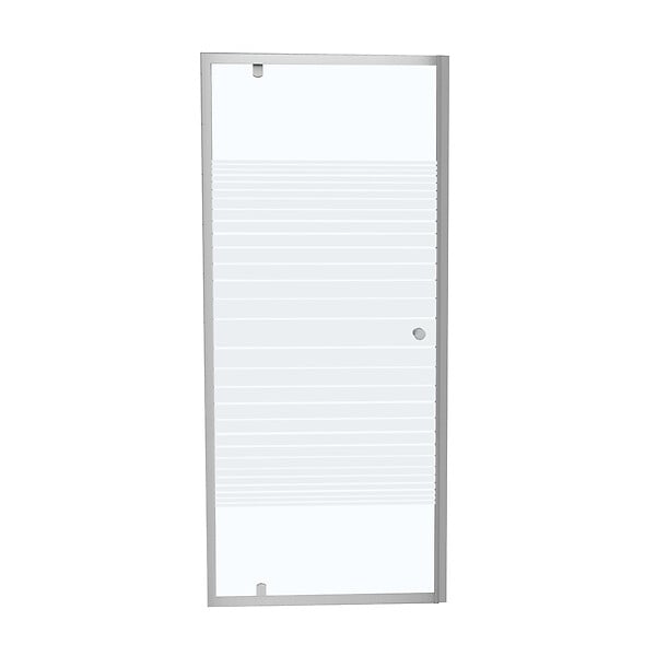 Porte de douche pivotante en verre sérigraphié - l90xH185cm - large