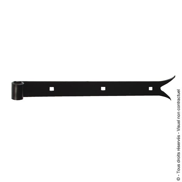 AFBAT - Penture queue de carpe 35x4mm Longueur 700mm noir - large