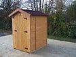 HABRITA - Abri de jardin bois toilettes sèches - L.120xP.120xH.203cm - vignette